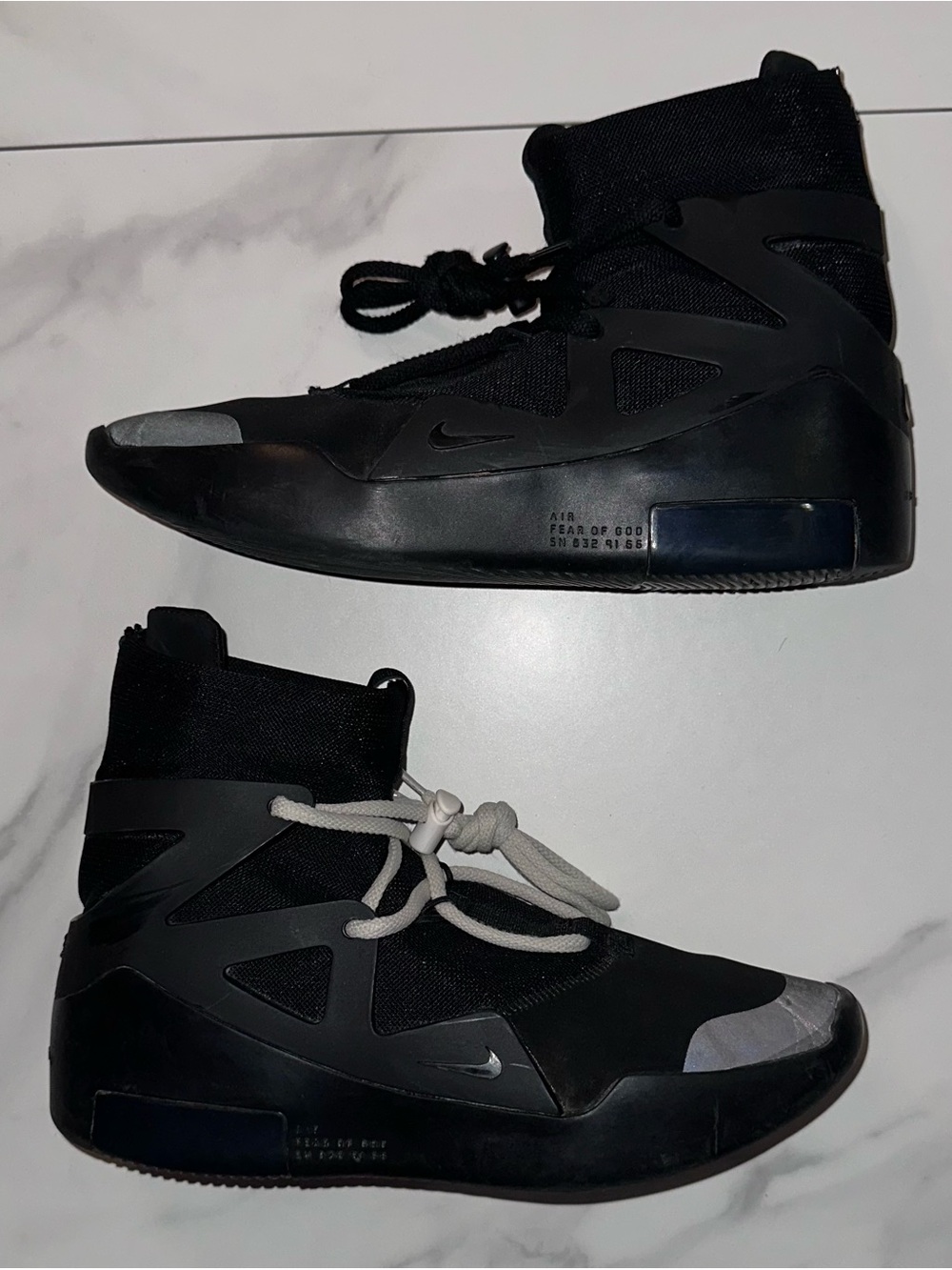 2020 Nike Air Fear of God 1 Triple Black Size 9.5